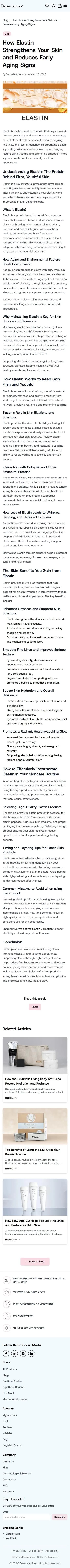 Dermalactives blog how elastin strengthens skin reduces page on mobile