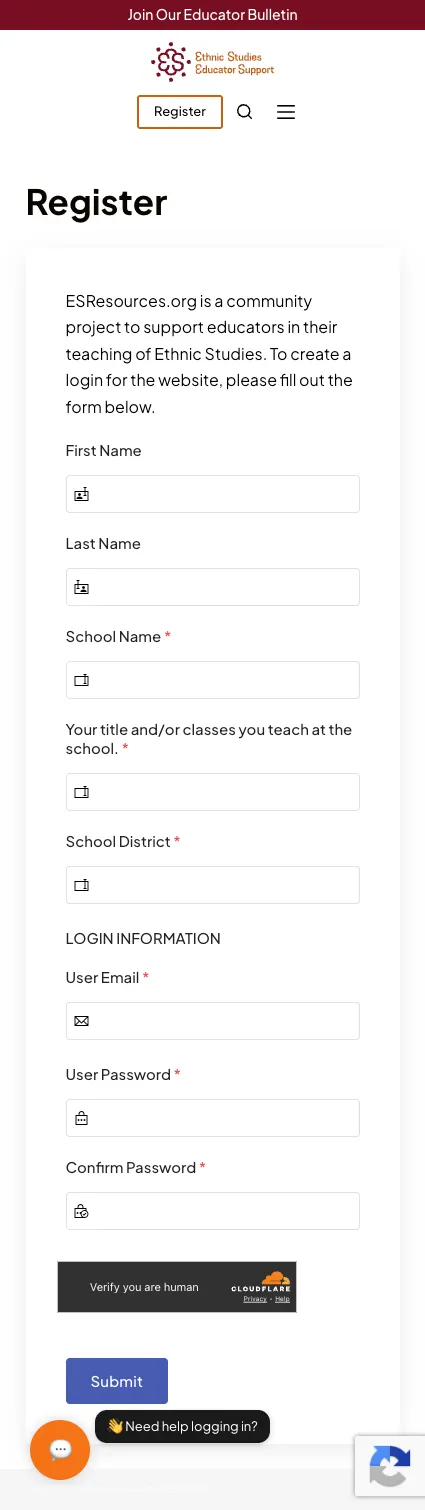 es resources register mobile