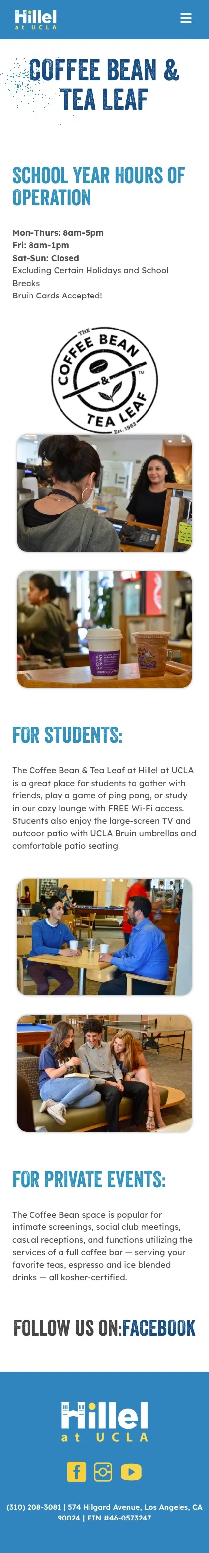 hillel at ucla coffee bean tea leaf mobile