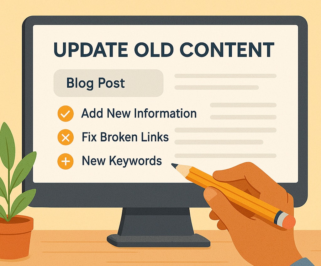 how to boost google rankings fast update old content