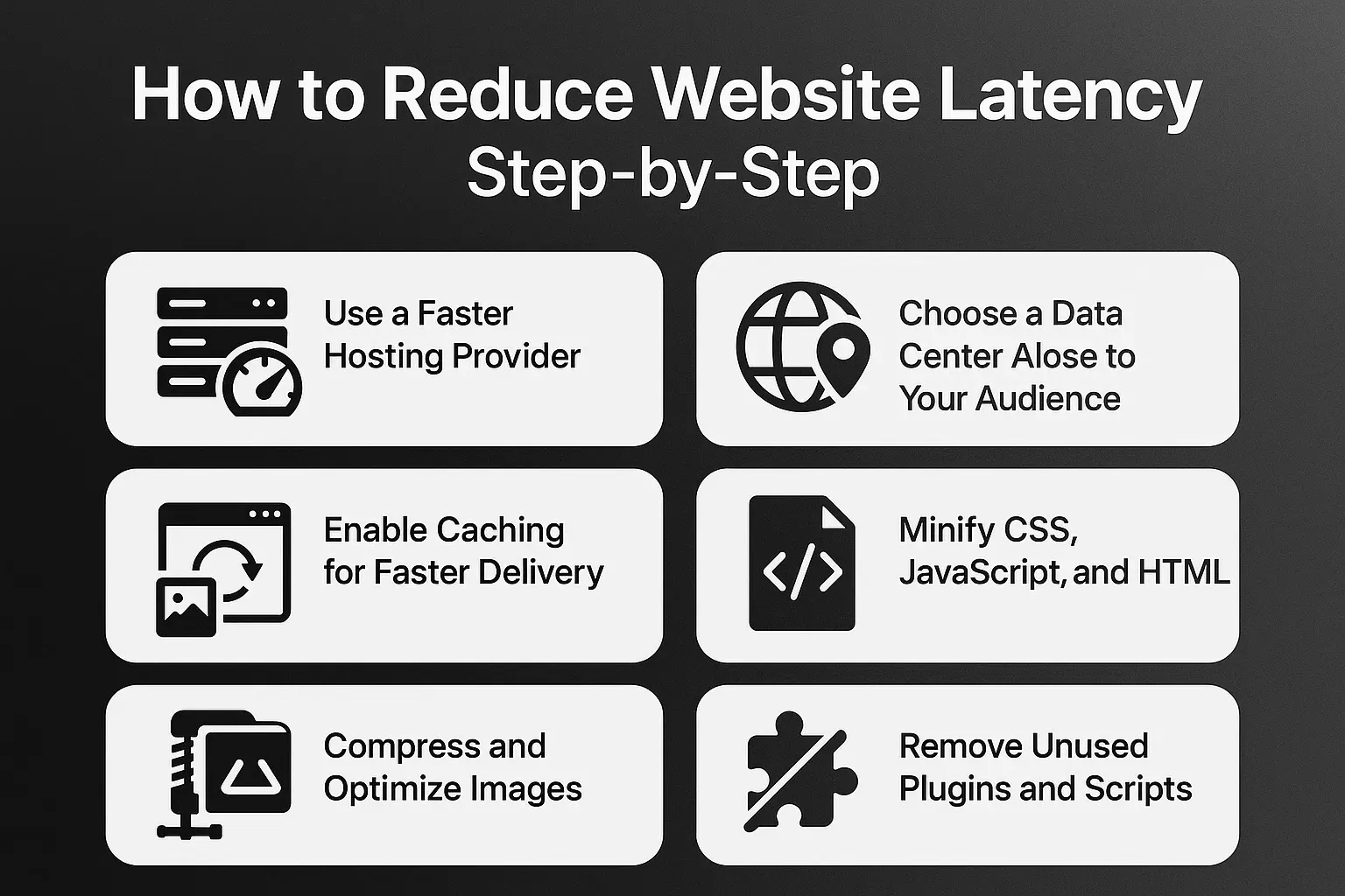 how to reduce website latency step by step