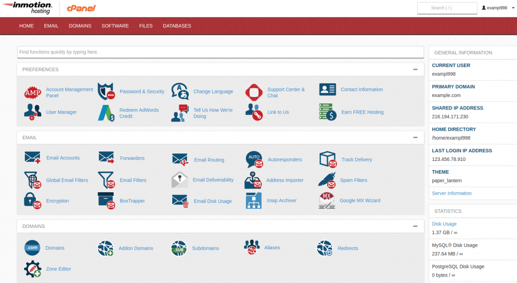 what are benefits of shared web hosting built in cpanel