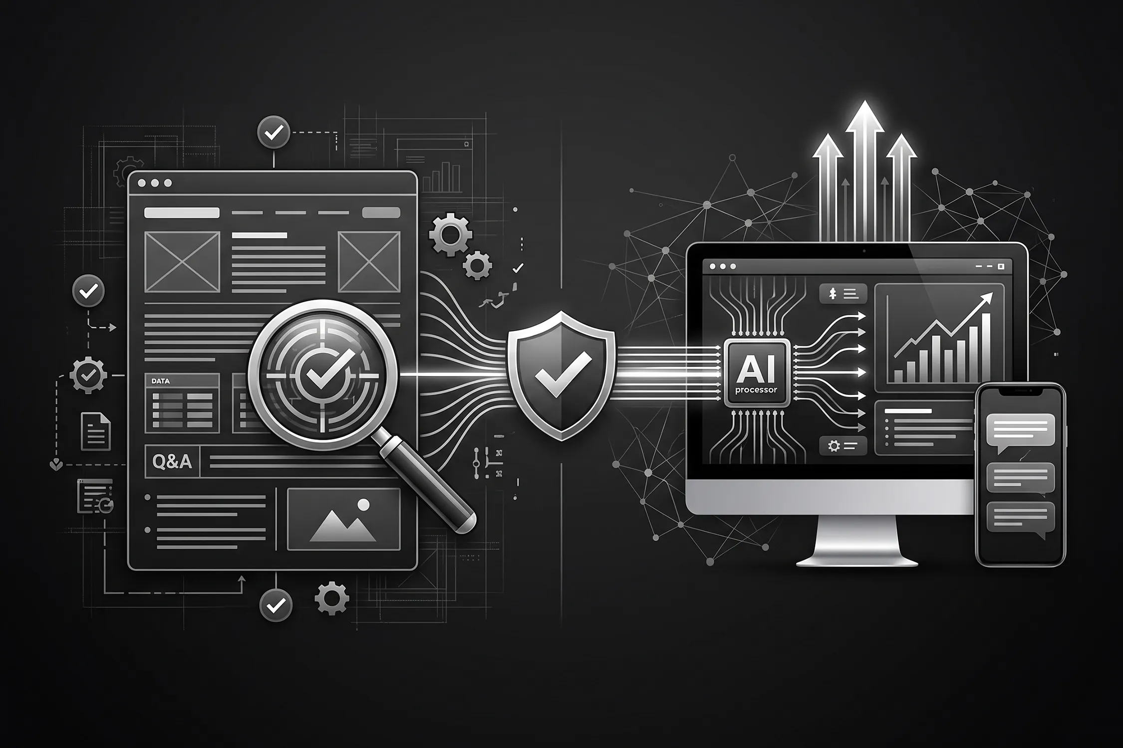 Website content structure with AI optimization and SEO checks