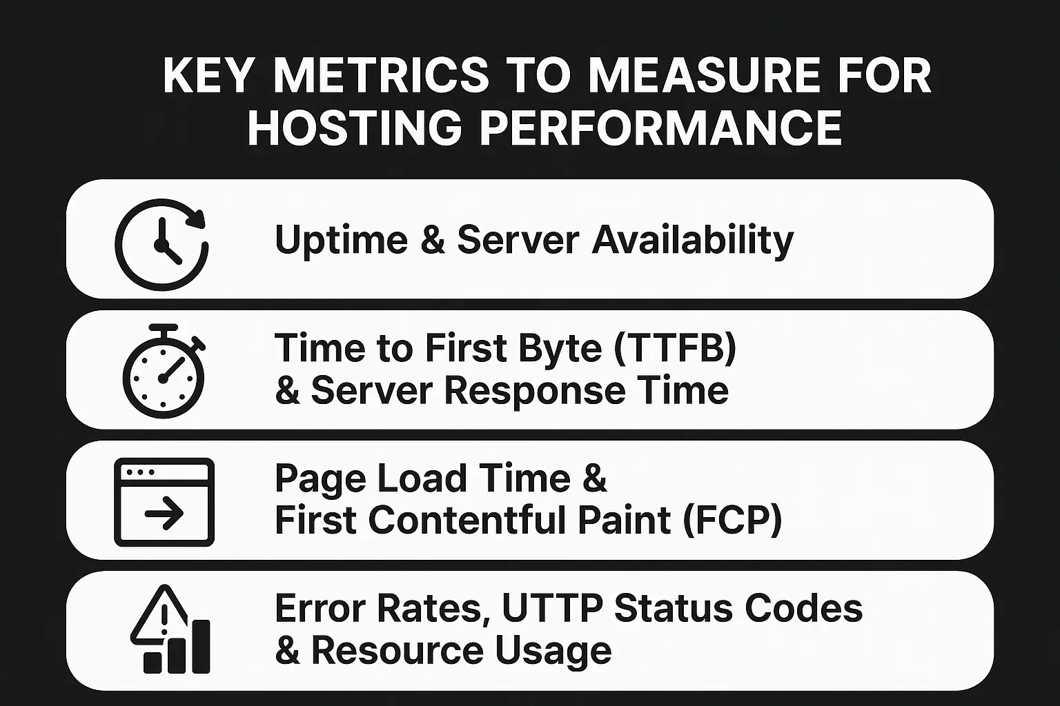 how to measure hosting performance metrics key metrics to measure for hosting performance