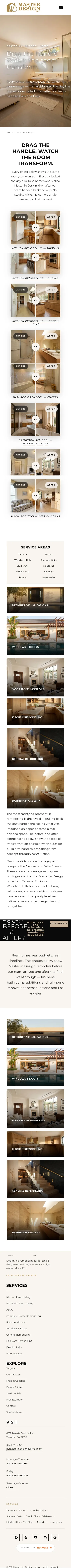 MidRemodeling before after page on mobile