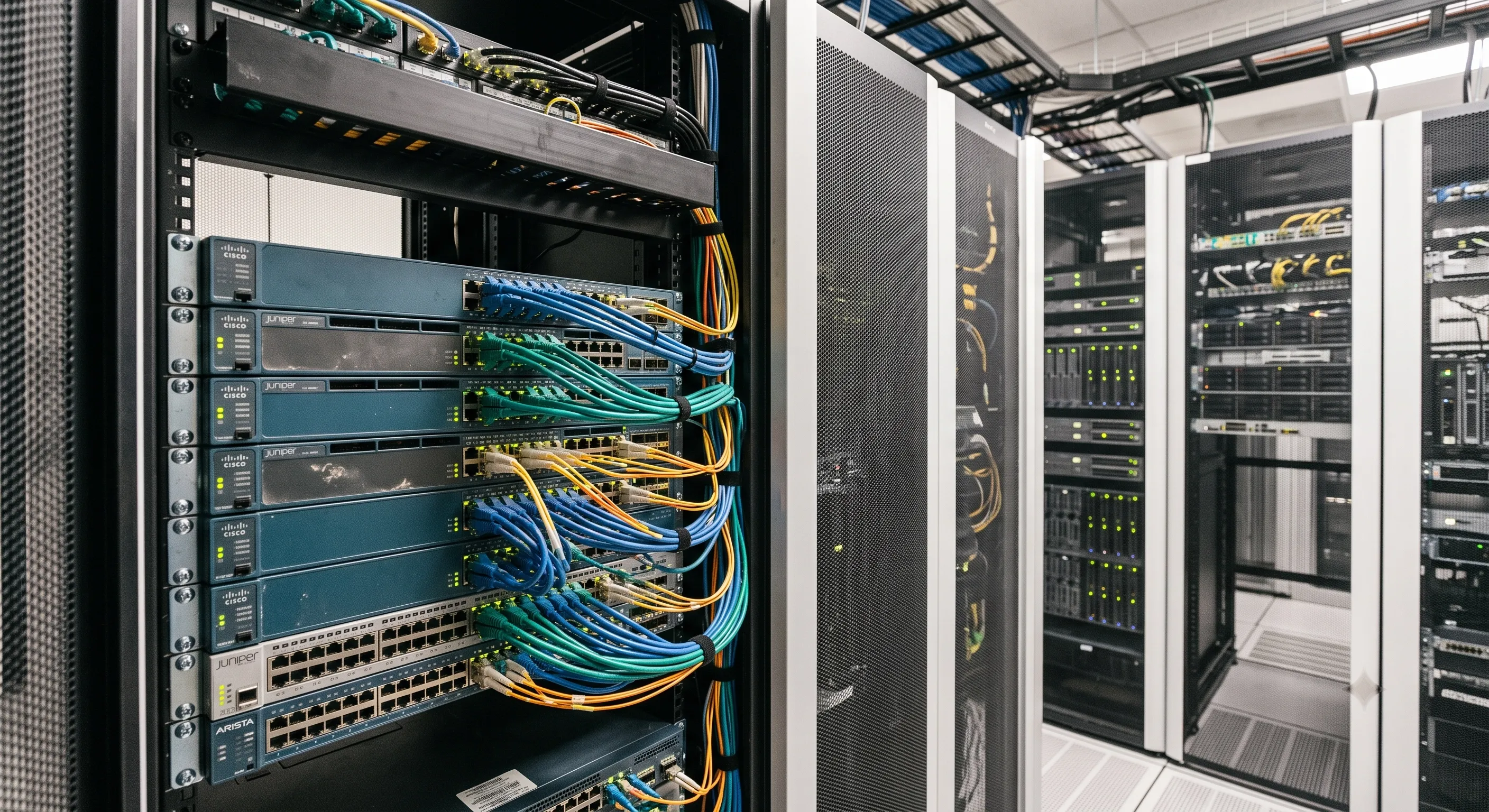 Modern hosting infrastructure supporting different website bandwidth requirements